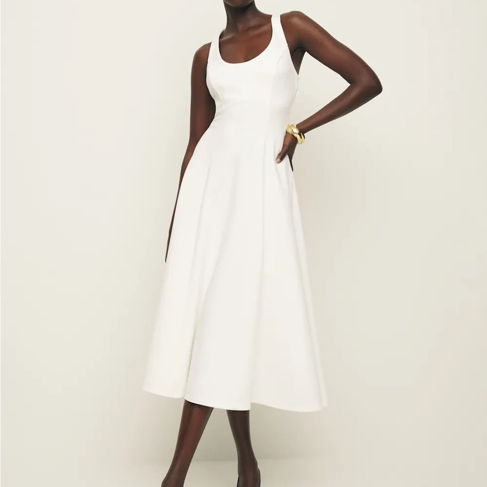 Reformation White Mikol Knit Dress